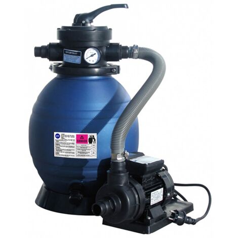 GRE – Groupe de filtration 4m³/h – Débit max 4 m³/h – Diamètre cuve 300 mm – Raccords Ø 32/38 mm – Compatible piscines jusqu'à 16m³