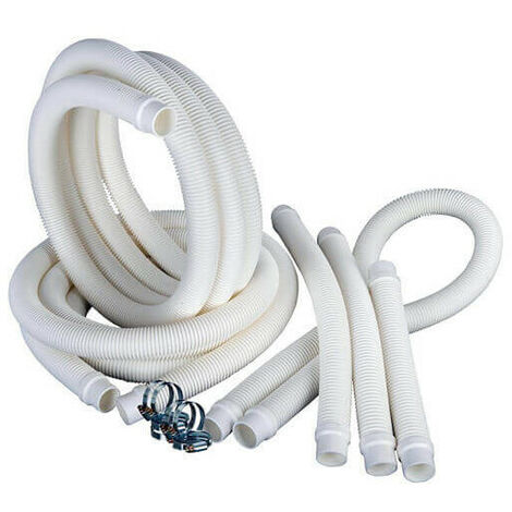 GRE – Kit complet de tuyaux d'aspiration pour filtration 38mm – 5 tuyaux de 0,40 à 4,5m – Colliers de serrage inclus – Traitement anti-UV