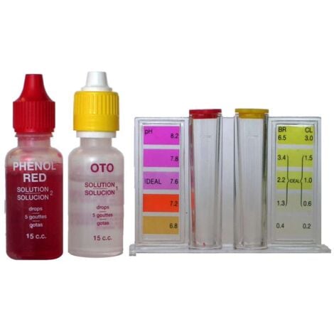 Gre Kit Test Acqua Piscina - Misura Cloro, Bromo e pH