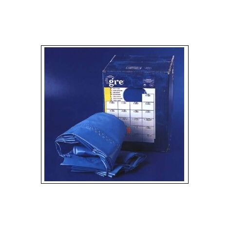 GRE – Liner piscine bleu 500x310x120 cm – PVC 40/100 pour piscines hors sol ovales – Installation par système d'accroche