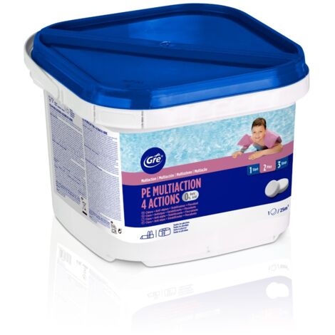 GRE MULTI FUNZIONI 4 AZIONI PASTIGLIE 250GR PER PISCINE - 3 KG