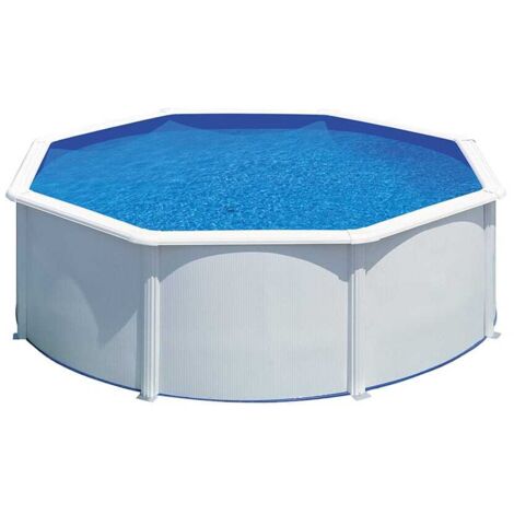 Gre-pools Fidji runde Gartenpool weiß 10,10 m³