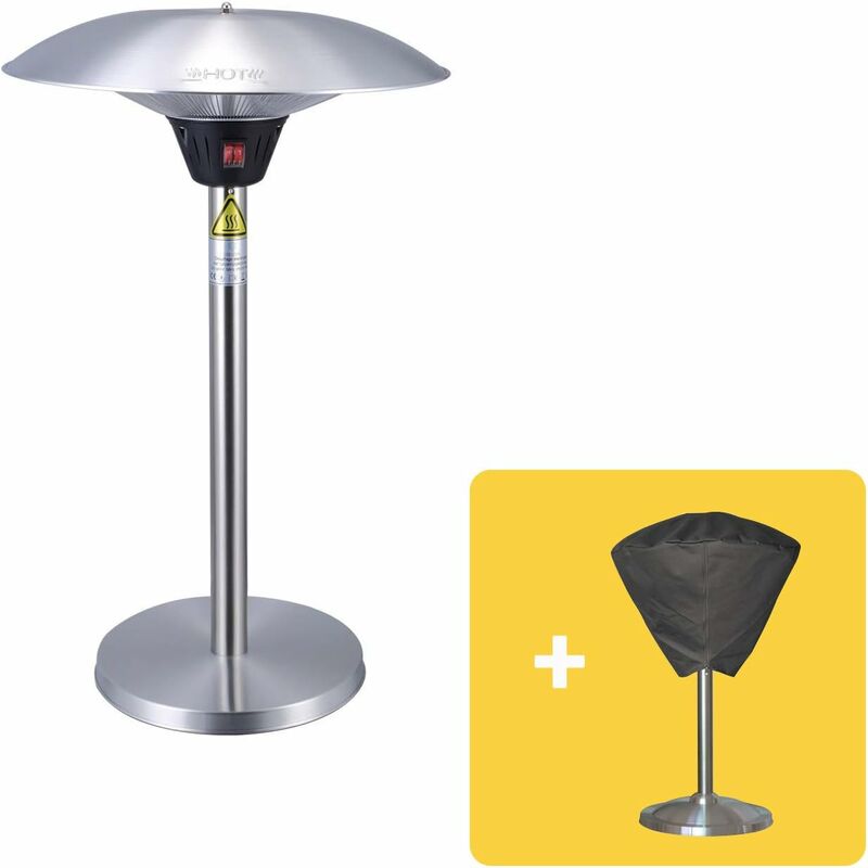 

GREADEN - Calefactor Infrarrojo de Mesa MERCURY - Sombrilla calefactable móvil y estética - Calefactor Halógeno Eléctrico para Terraza 2100 W