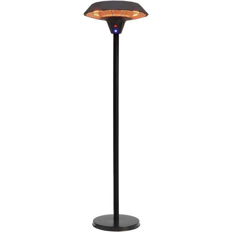 Parasol Chauffant Électrique Télécommandé sur pied CÉRÈS IP45 Radiateur Infrarouge Halogène 800/1200/2000W Chauffage extérieur/intérieur pour