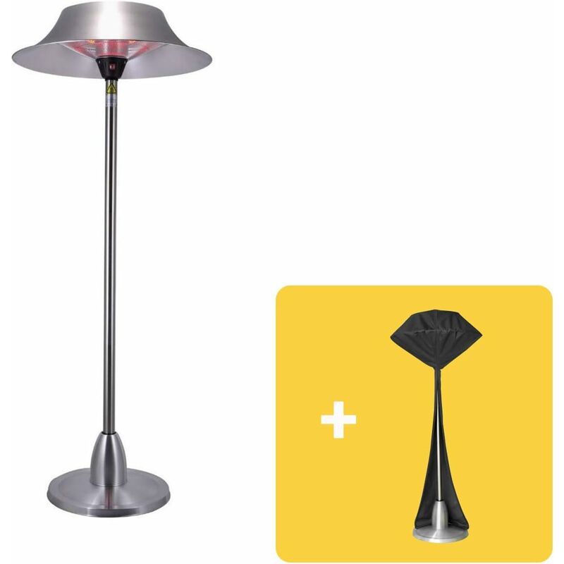 

Greaden - Sombrilla calefactable por infrarrojos Jupiter Reflector grande Estufa de patio eléctrica halógena 3000 W Exterior IP44 - Calentador de