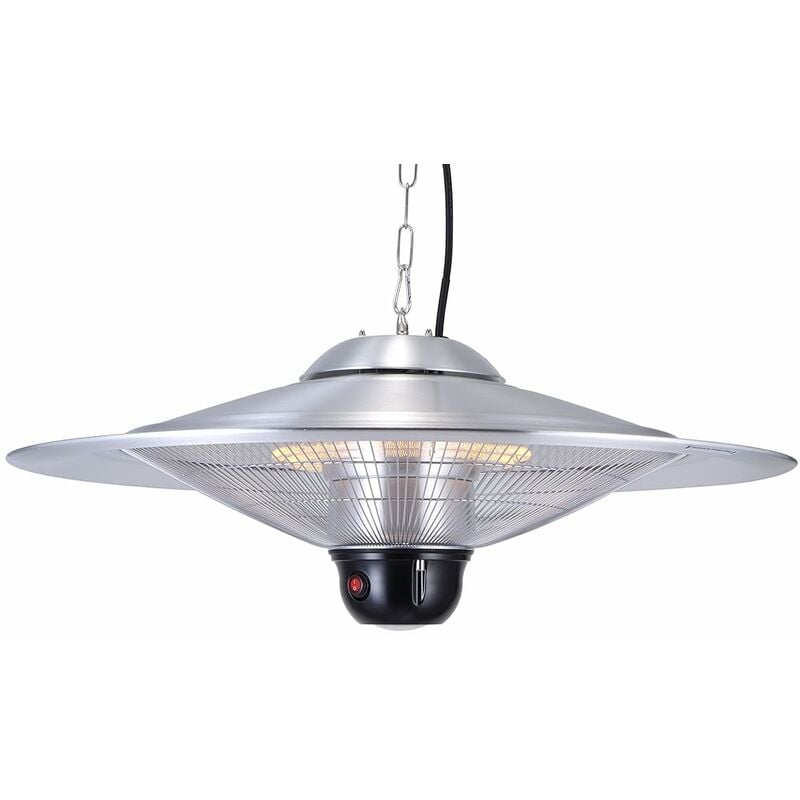 

GREADEN - Sombrilla Colgante Térmica Infrarrojos con Control Remoto y Lámpara LED SATURN - Calefactor Eléctrico Halógeno para Terraza 2100W IP24