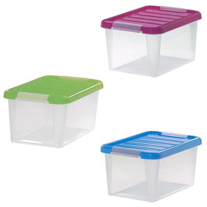 Zanvic - Great Plastic Conteneur 17 litres avec couvercle coloré