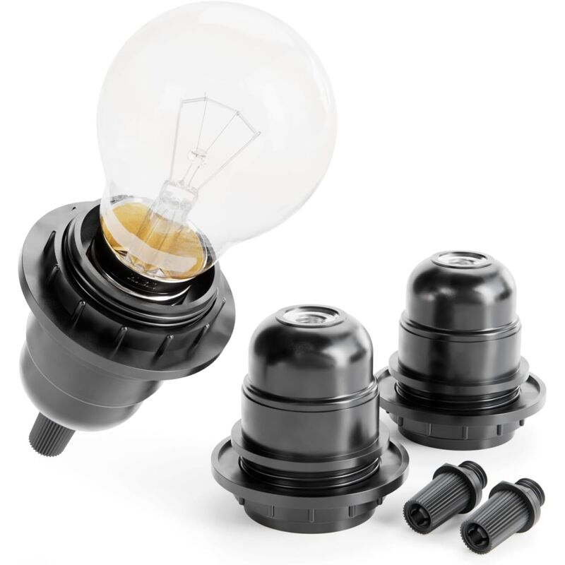 Image of greate. 3x E27 socket black -&hellip;
