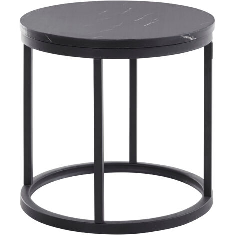 Greco-Table basse en marbre noir MDF