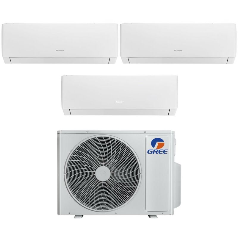 Trial Split Climatiseur rèversible Série pular 9+12+12 avec GWHD(36)NK6LO R-32 Wi-Fi intégré 9000+12000 - Gree