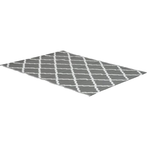 Greemotion Santo Tappeto per Esterni, Polipropilene, Grigio, ca. 200 x 0,5 x 150 cm