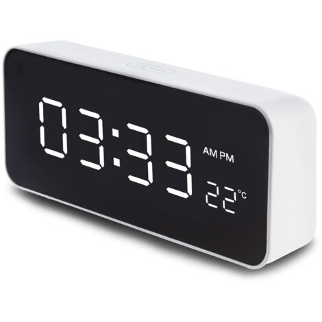 GREEN BLUE GB397 HORLOGE AVEC ALARME ET THERMOMÈTRE BOÎTIER VERT-BLEU BLANC