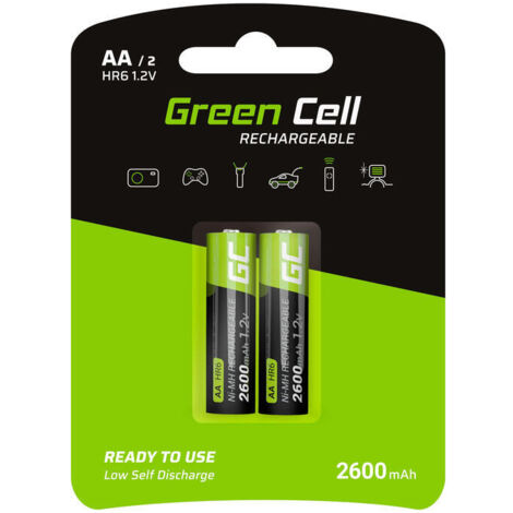 Green Cell 2x AA Hr6 Batteries 2600mah