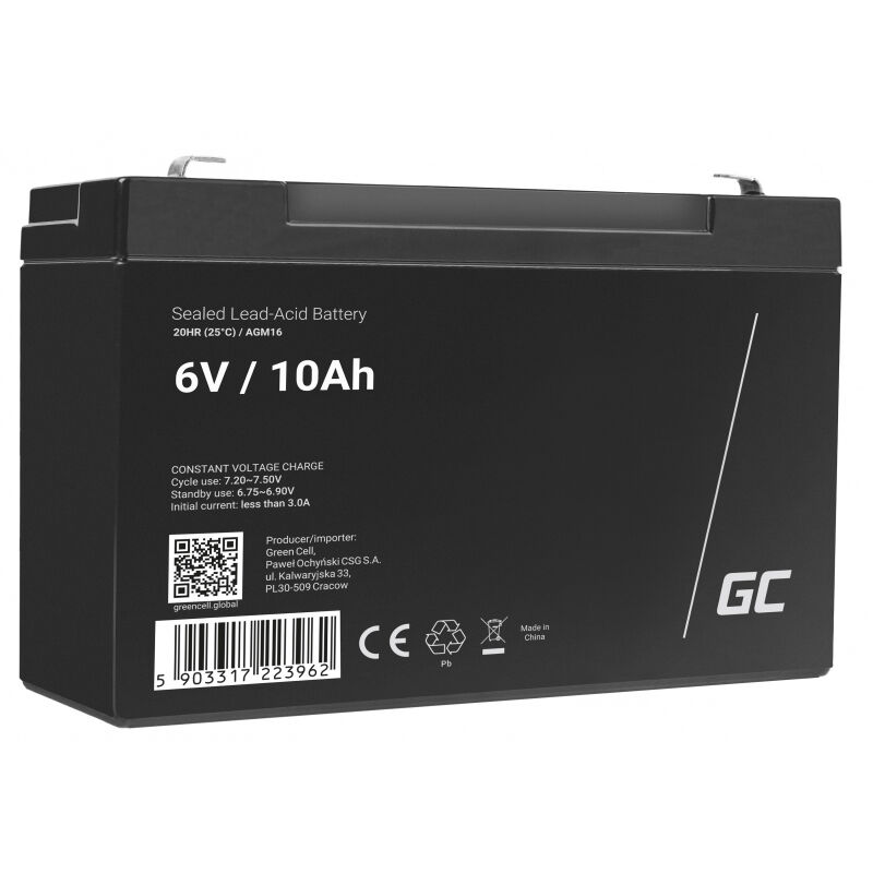 Green Cell - ule AGM16 batterie pour système ups Plomb Acide Scellé (vrla) 6 v 10 Ah