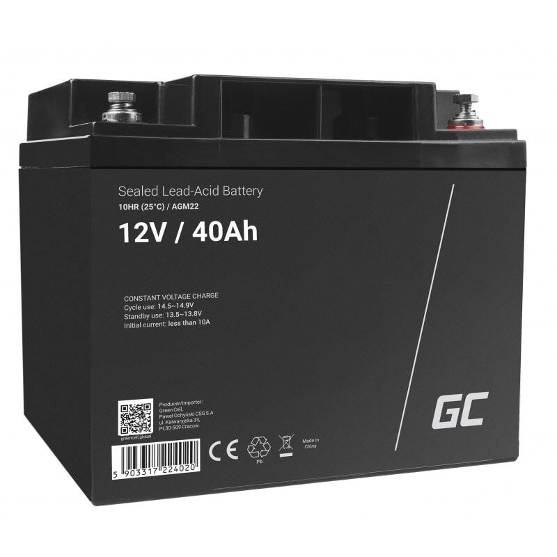 Green Cell - Batterie ups AGM22 Acide de plomb scellé (vrla) 12 v 40 Ah