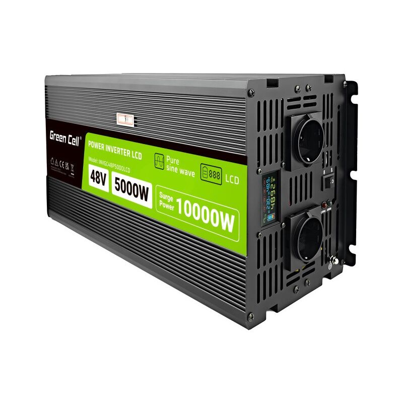 Onduleur Green Cell PowerInverter LCD 48V 5000W/10000W avec écran - onde sinusoïdale pure