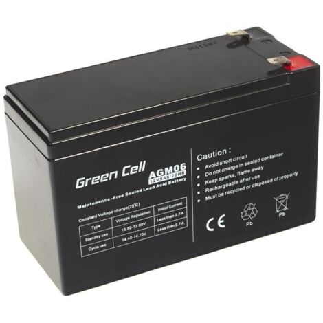 Green Cell Replacement AGM Gel Battery 12V 9Ah VRLA Rechargeable Sealed Lead Acid Battery Maintenance Free Battery Replacement for Fiscal Printers Echosondas UPS UPS