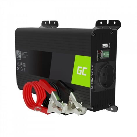 Green Cell – Spannungswandler Wechselrichter 12 V auf 230 V, 300 W/600 W, reine Sinuswelle