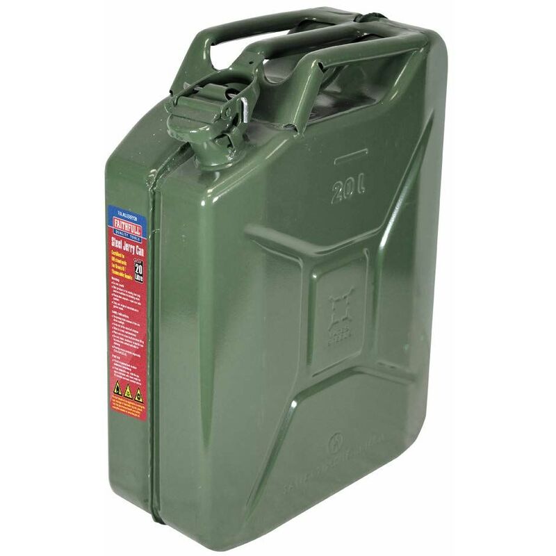 Green Jerry Can - Metal 20 Litre FAIAUJERRY20