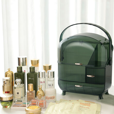 Green Large Dustproof Makeup Cosmetic Organizer
