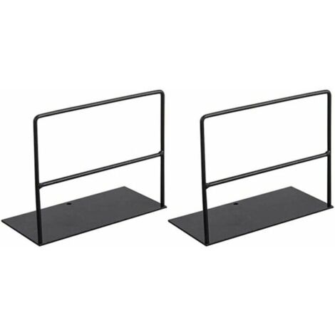 Green Mobility-1 Paire de SerreLivres en Fer forgé Support de Livre Simple Bureau Support de Magazine Noir