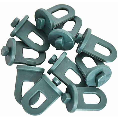 Green Mobility-10 PCS Greenhouse Clips,Accessoire de Serre, Support de Plante Grimpante Clips de Kit de Suspension pour Serre(Vert)，KoleZy