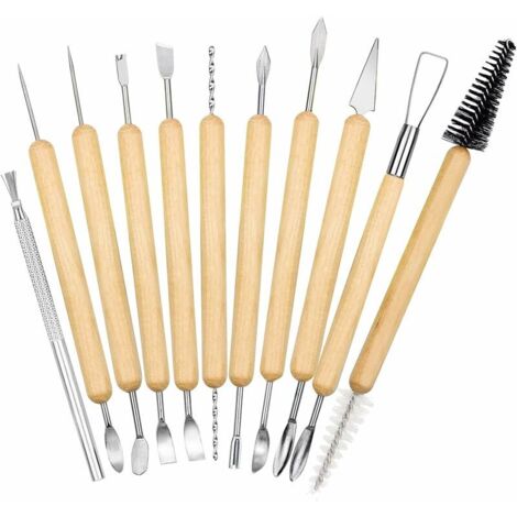 Green Mobility-11pcs Outil Poterie Outils de Sculpture Argile de Poterie en Céramique Outils de modelage d&39argile pour Artistes Débutants Professionnels