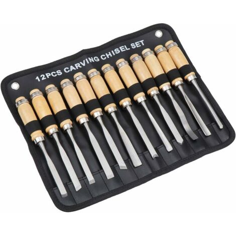 Green Mobility-12pcs Menuiserie Couteau à Découper Kit, ux à Bois, Idéal pour DIY Art Craft Argile Les Débutants de Menuisie