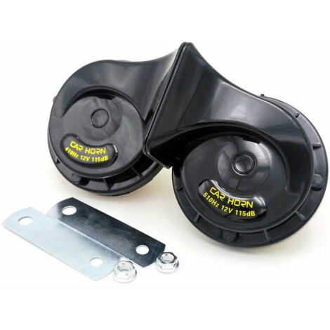 Green Mobility-12V dual tone snail horn for electric car motorbike small car,AS008 2pcs black AS008 2pcs black
