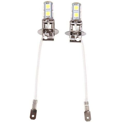 Green Mobility-2x Ampoules LED H3 Blanc 6500K 9 SMD Pour Phare Antibrouillard Voiture 12V