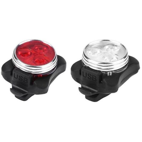 Green Mobility-3 Modes Vélo Lumière Batterie Intégrée Rechargeable Usb Led 2pcs