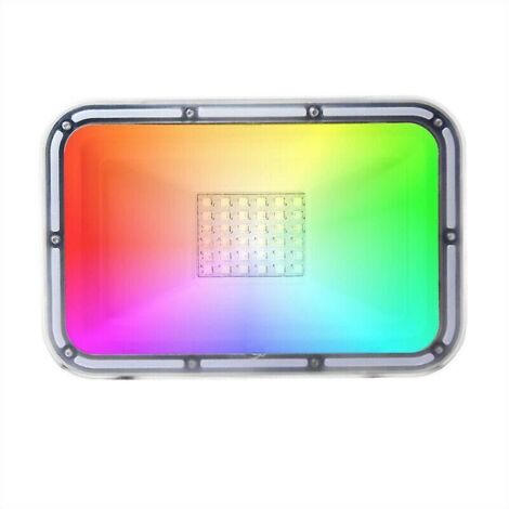 Green Mobility-30w 220v RGB LED Floodlight Dimmable Colour Spotlight avec télécommande