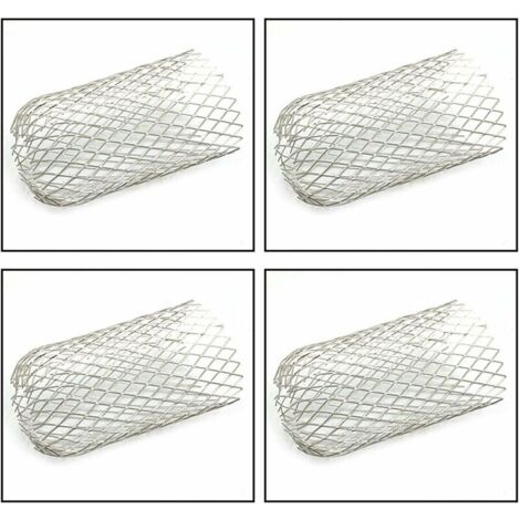 Green Mobility-4 Pièces Crapaudines pour Gouttière D’Environ Filtres De Gouttière Grille Grillage Stop Feuille Crapaudine Crépine Pare Feuille Cache Gouttière Acier Inoxydable 6,69 X4.72Pouces
