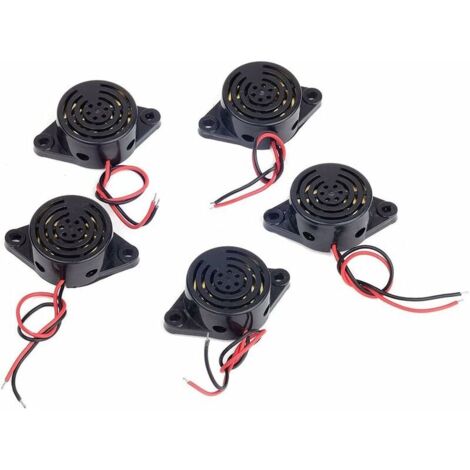 Green Mobility-5Pcs SFM-27 DC 3-24V Buzzer Électronique Alarme Sonore Bip Sonore Continu (Lot de 5) CYT1083