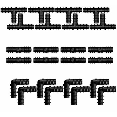 Green Mobility-60pcs Kit d'accessoires d'irrigation pour tuyaux connecteurs par goutte Kit d'accessoires d'irrigation pour tuyaux Kit tuyau jardin