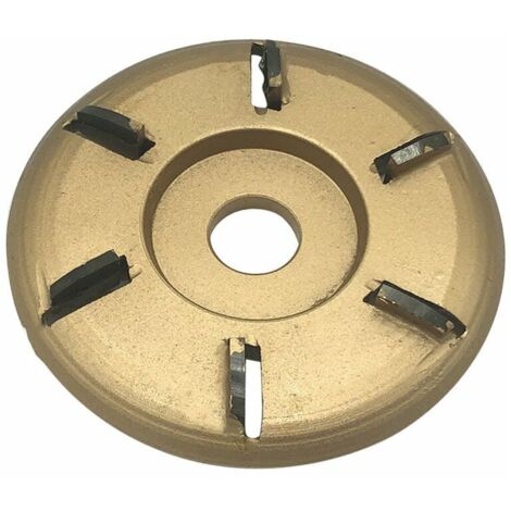 Green Mobility-6Dents Sculpture En Bois Power Tool Disque Fraise Du Bois Turbo Plateau The Pour 16 Mm D'Ouverture Creuser Angle Grinder, D'Or Arc