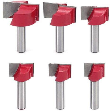 Green Mobility-6Pcs 8mm Tige Fraise à Rainurer Pour Bois Fraisage à Menuiserie Fraise à Bois Fin Double Tranchant Nettoyage du Fond de Bois Routeur Bits Dia de Coupe 18/20/22/25/30/32m