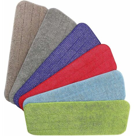Green Mobility-6pcs Mop Remplacement,Housse de Nettoyage de Rechange Mop Remplacement des Tampons,Microfibre de Pulvérisation de Balai pour les Serpillères Spray, 42  14 cm