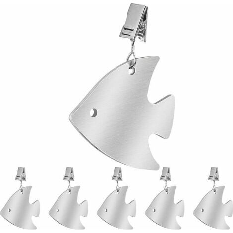 Green Mobility-6pcs Pinces de Nappe en Acier Inoxydable, Poids pour Nappe Exterieur,Poids Nappe,Utilisé pour les fêtes, les familles, les pique-niques, les jardins, à intérieur et à extérieur. (Petit