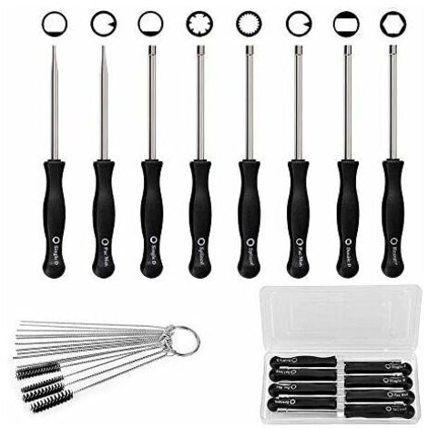 Green Mobility-8 Pcs Tournevis de Réglage de Carburateur ToWinle Tournevis pour Carburateur Nettoyage Moteur Réparation Convient à La Plupart des Moteurs de 2 Cycles (8 pcs tournevis avec boîte&aiguil