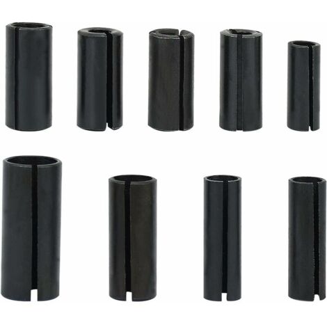 Green Mobility-9 Pièces Adaptateurs de collet de mandrin, fraise à bois Adaptateur de collet de mandrin, Fraise Conversion Bois Routeur Bit Bois Fraisage Split Bushing Machine De Gravure Trimming Outi