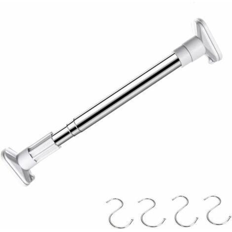 Green Mobility-90160CM Tringle De Rideau De Douche En Acier Inoxydable Sans Perforation Pour Armoire Et Baignoire