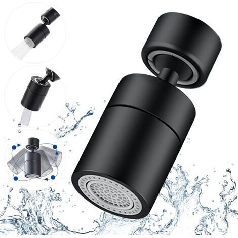 Green Mobility-Aérateur De Robinet,Pivotant 360 Degrés-2 Modes Réglable Cuisine Robinet Filtre Barboteur Pour Cuisine Salle De Bain,Avec Adaptateur Filetage Externe 24Mm-Fil Interne 22MM -Bronze Huilé