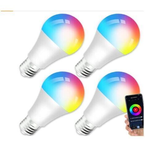 Green Mobility-Ampoule connectée E27 10W RGB – Température de couleur 2000K-4000K – Compatible Alexa/Google Home – Luminosité réglable 1%-100% - 1PCS-