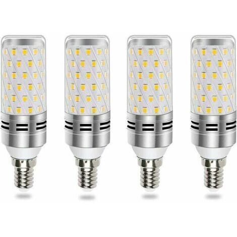 Green Mobility-Ampoule E14 LED 16W blanc froid - Équivalent à une ampoule halogène de 100W à 120W, émettant 1600LM avec une lumière à 360°, adaptée aux lustres, appliques et lampes de chevet, lot de 4