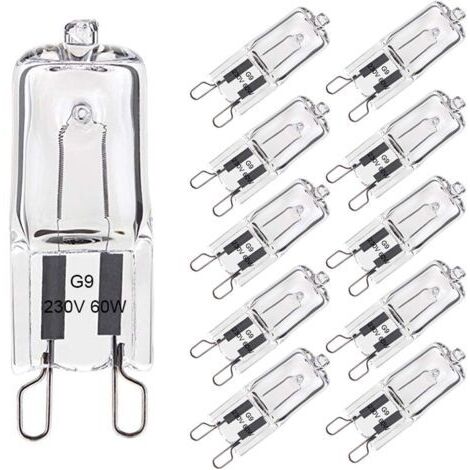 Green Mobility-Ampoule Halogène G9  60W Blanc Chaud 2800K 680LM 230V Dimmable Halogène Capsule Ampoule Filament Lot de 10