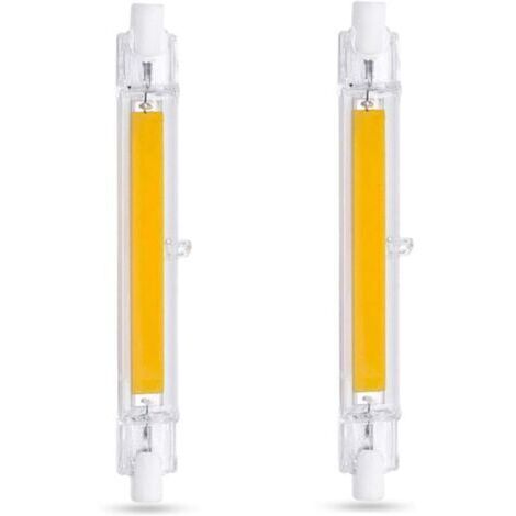 Green Mobility-Ampoule LED R7S 118mm 10W Blanc Froid 6000K, 1000LM, Équivalent Lampe Halogène R7S J118 80W 100W, Dimmable, Ampoule R7S 118mm Slim COB LED pour Applique Murale/Lampadaire, lot de 2