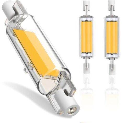 Green Mobility-Ampoule LED R7s -Ampoule R7S LED 78mm Dimmable, 10W R7S Ampoules LED COB, R7S LED 78mm Haute Lumière Blanc Froid 6000K, R7S LED Lampe 600LM, éclairage à faisceau 360 °, AC 220-240V, Pac