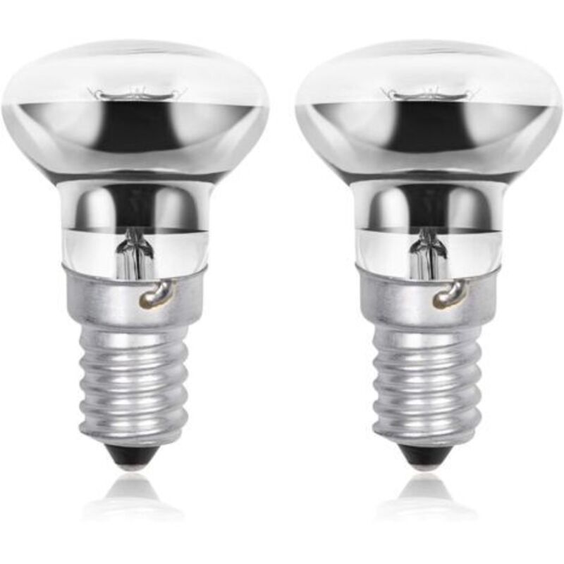 Green Mobility-Ampoules de lampe à lave R50 E14 40W – Blanc chaud 2800K – Intensité variable – Lot de 2 – Réflecteur SES à vis Edison