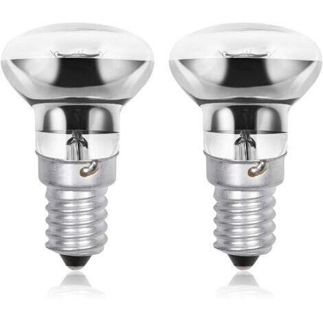 Green Mobility-Ampoules de lampe à lave R50 E14 40W – Blanc chaud 2800K – Intensité variable – Lot de 2 – Réflecteur SES à vis Edison